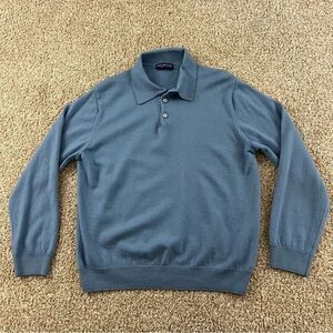 Vintage John Ashford Italian merino wool Collared Sweater men’s M